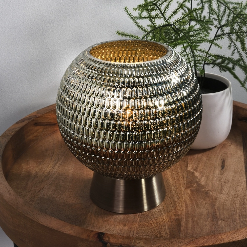 Tafellampje Mila groen glas Searchlight 5053423306957
