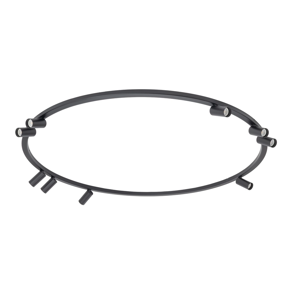 Cirkel opbouwspots Fourty 9x GU10 - zwart Lyora 5903139119504