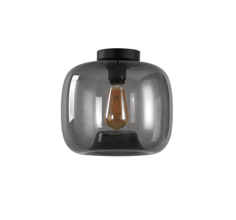 Plafondlamp Preston grijs glas Ø 28cm Artdelight 8719831737871