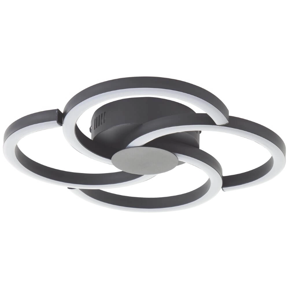 Design plafondlamp Fico zwart Brilliant 4004353441226