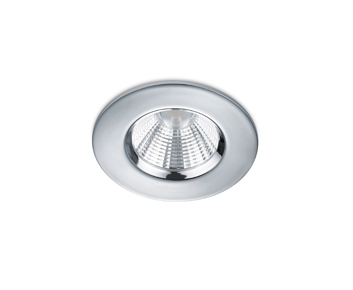 Badkamer inbouwspot Zagros met led rond chroom