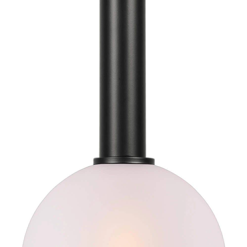 Hanglamp Ø 20cm Bella 2 Zwart met mat wit glas Masterlight 8718121334332