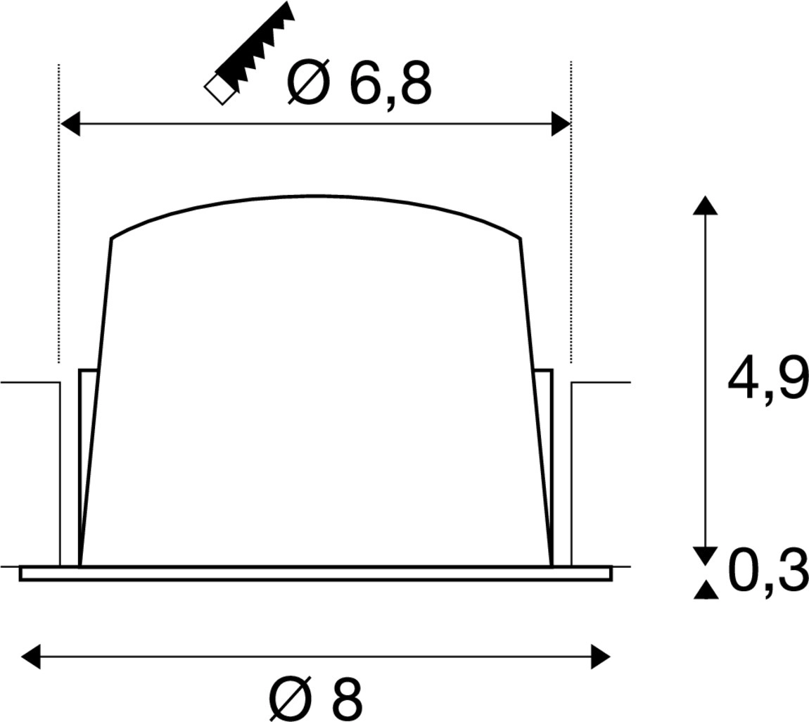 Inbouwspot Numinos S wit 4000K - 40gr SLV 4024163312721