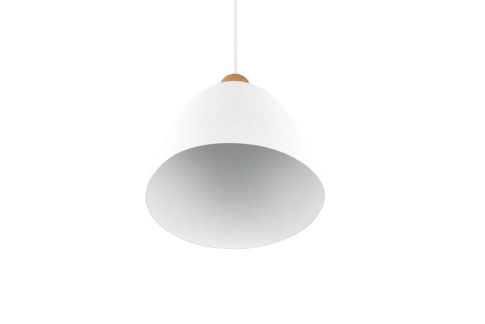 Hanglamp Jagger wit met houtbruin Trio 4017807503180
