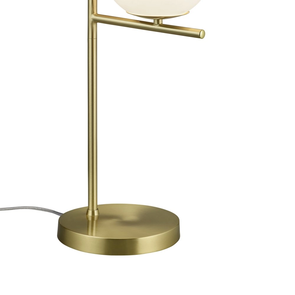 Tafellamp Pure 52cm mat messing met wit Trio 4017807436075