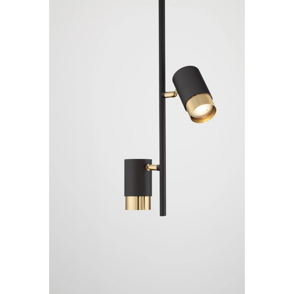Plafondlamp Pongo inbouw dubbel zwart en goud Lyora 5212017441713