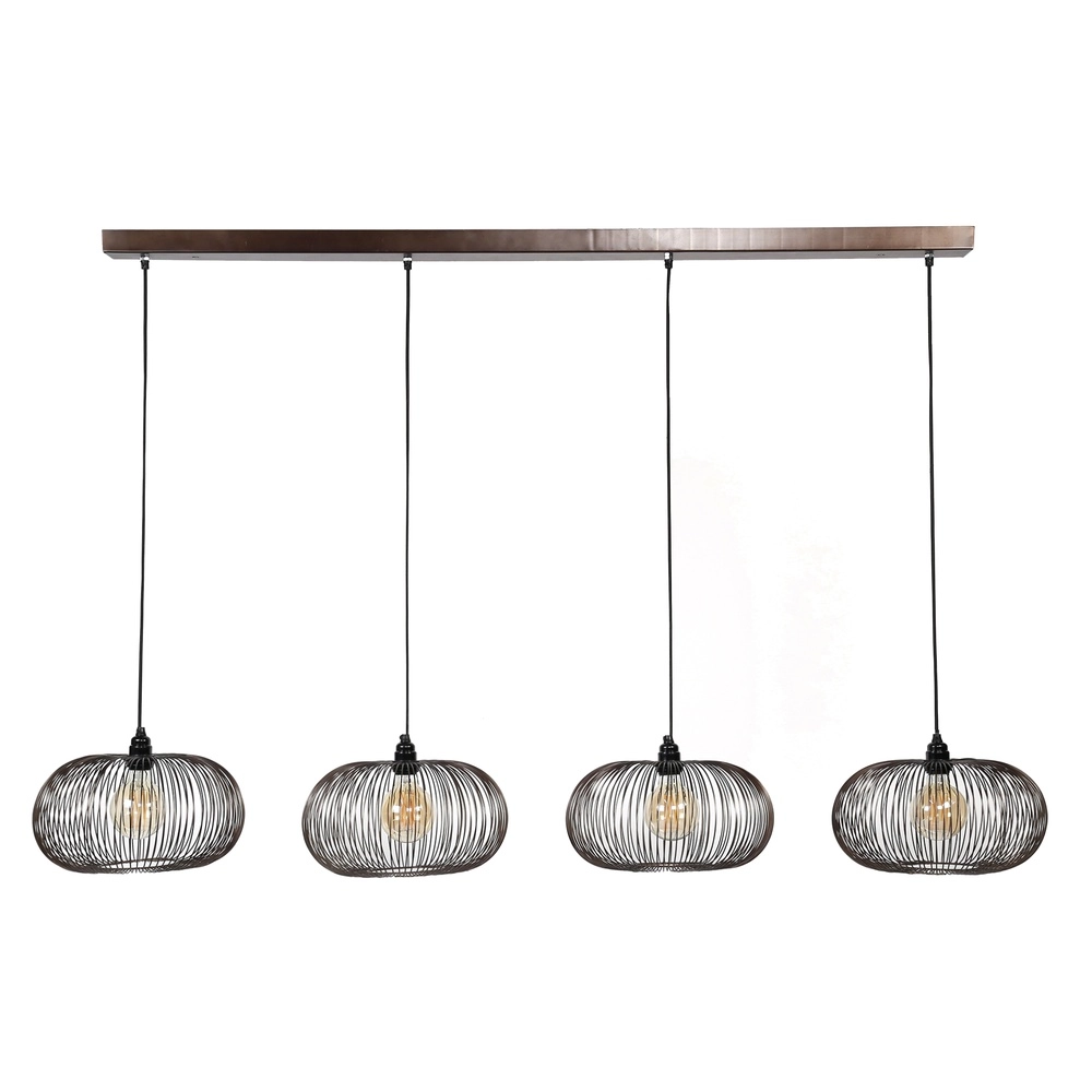 4-lichts hanglamp Copper Ø 35cm Lyora 8716803513266