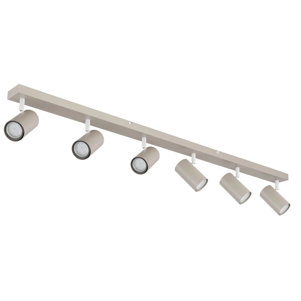 6-lichts plafondlamp Robby zand bruin Globo 9007371575442