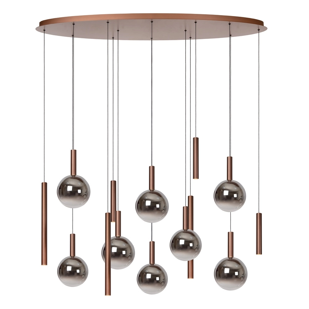 Design vide hanglamp Jasmine koper 14-lichts Premium by Lucide 5411212741288