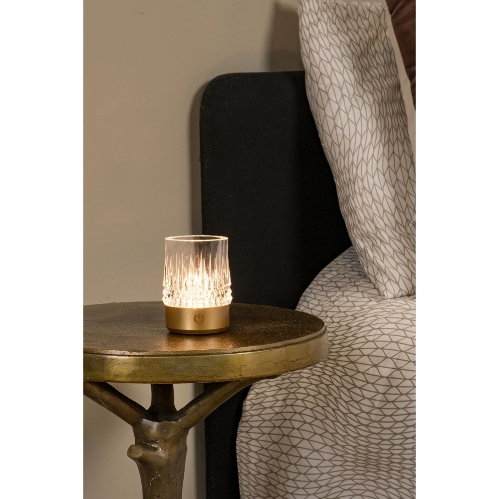 Oplaadbare tafellampjes Lily set van 3 goud Lucide 5411212461070