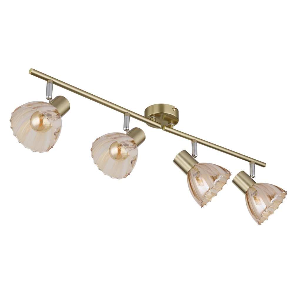 Plafondlamp 4-lichts Zachery goud Globo 9007371531509