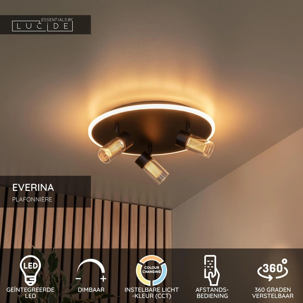 Strakke plafondlamp Everina Ø 40cm Lucide 5411212011053