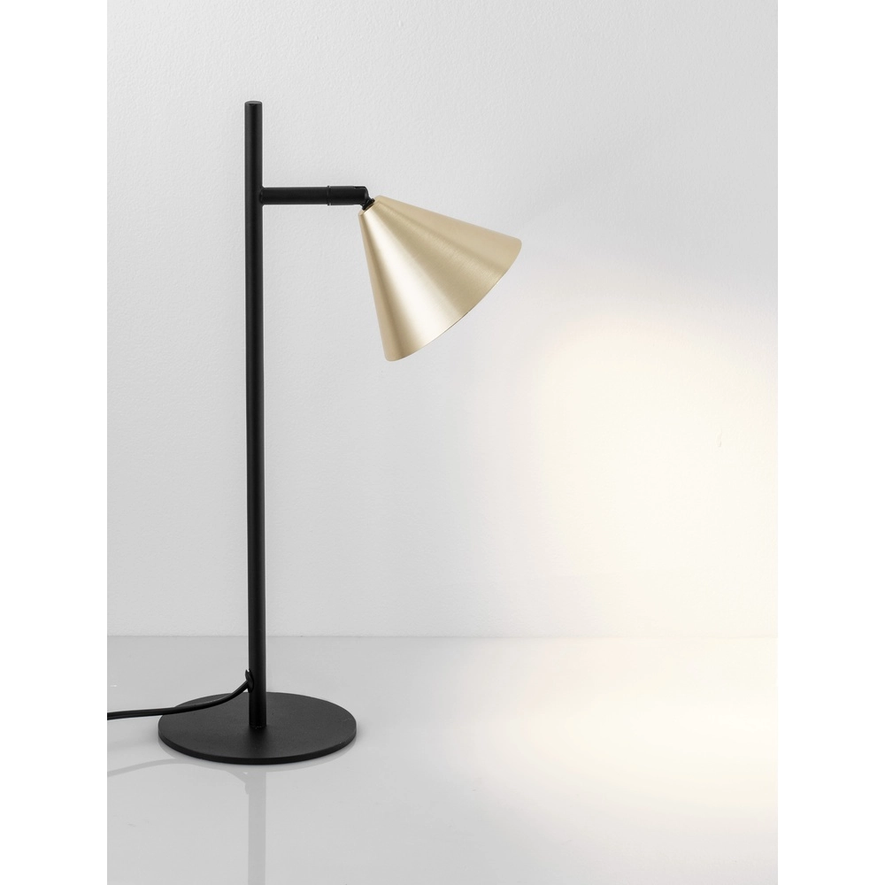 Tafellamp Conico zwart met goud Lyora 5212017475459