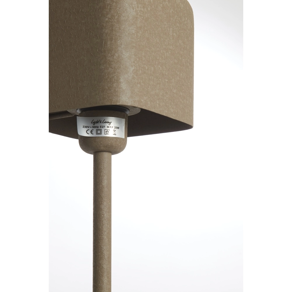 Nachtkastlamp Elenie 13x13cm - mat donker bruin Light & Living 8717807818685