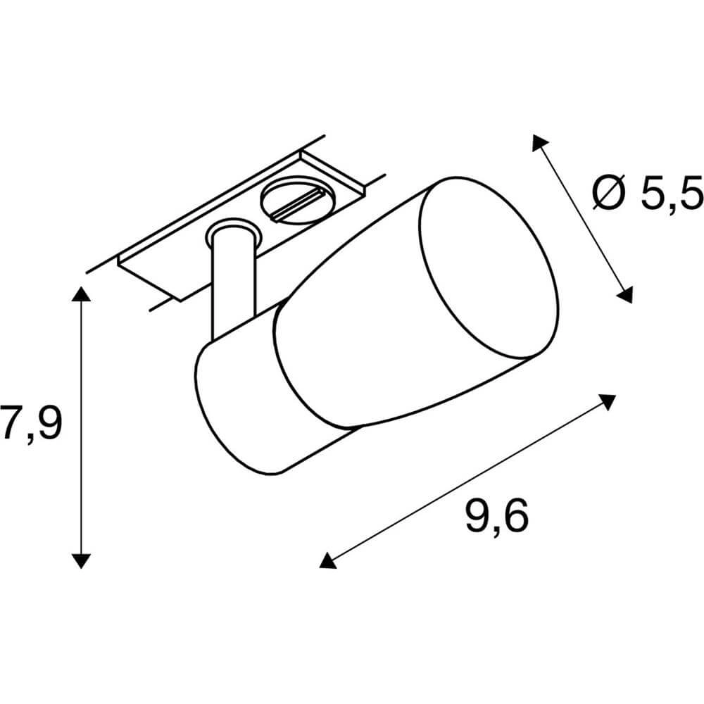 Railspot Puri 2.0 Dome grijs 1-fase SLV 4024163294737