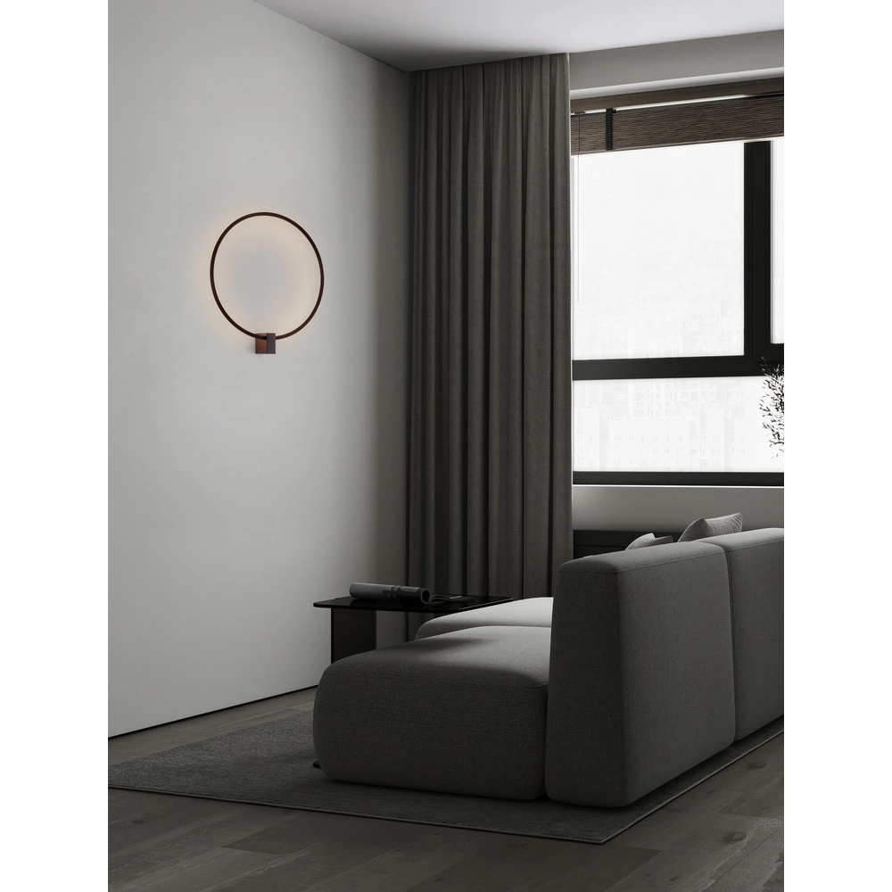 Ronde wandlamp Cercio zwart Lyora 5212017473677