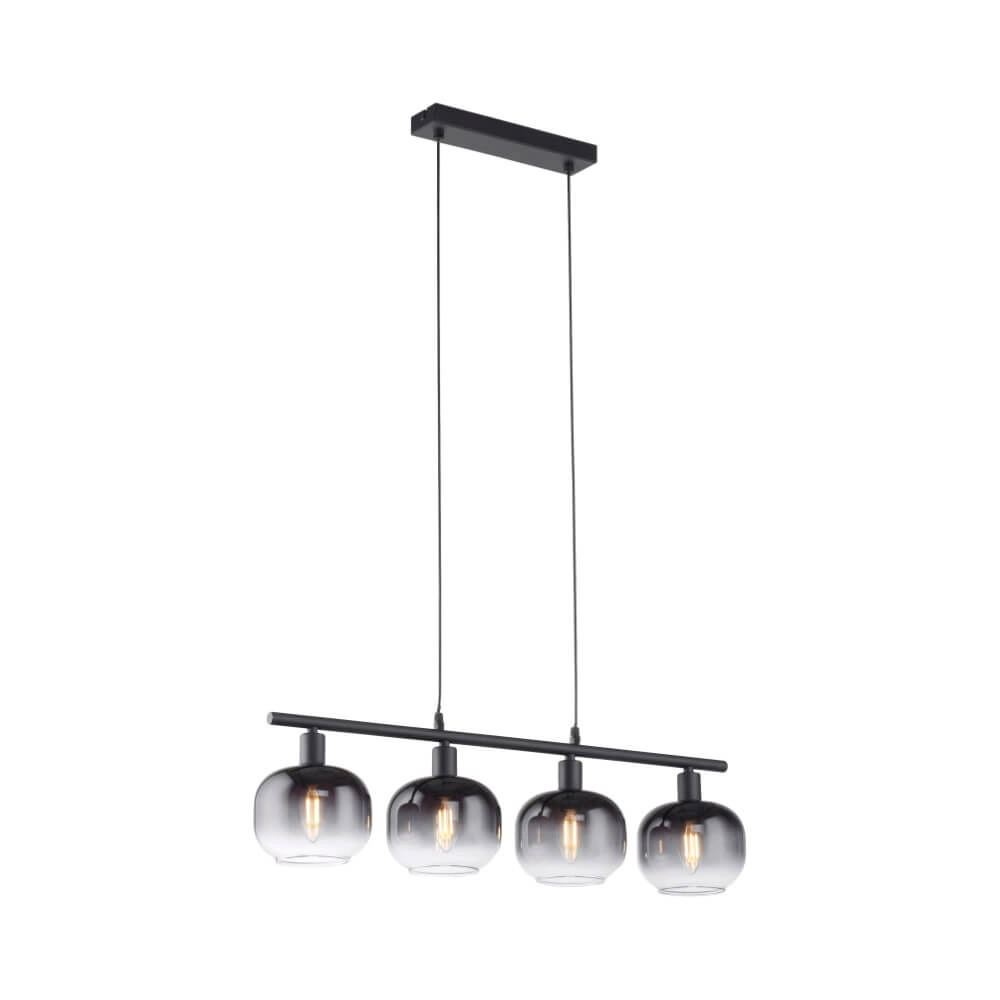 Zwarte hanglamp Zea 4-lichts Zwarte hanglamp Zea 4-lichts
