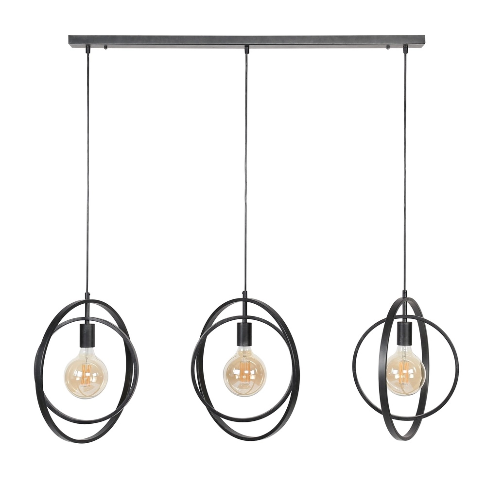 Eettafel hanglamp Turn 3L - Ø 40cm - charcoal Lyora 8716803513167