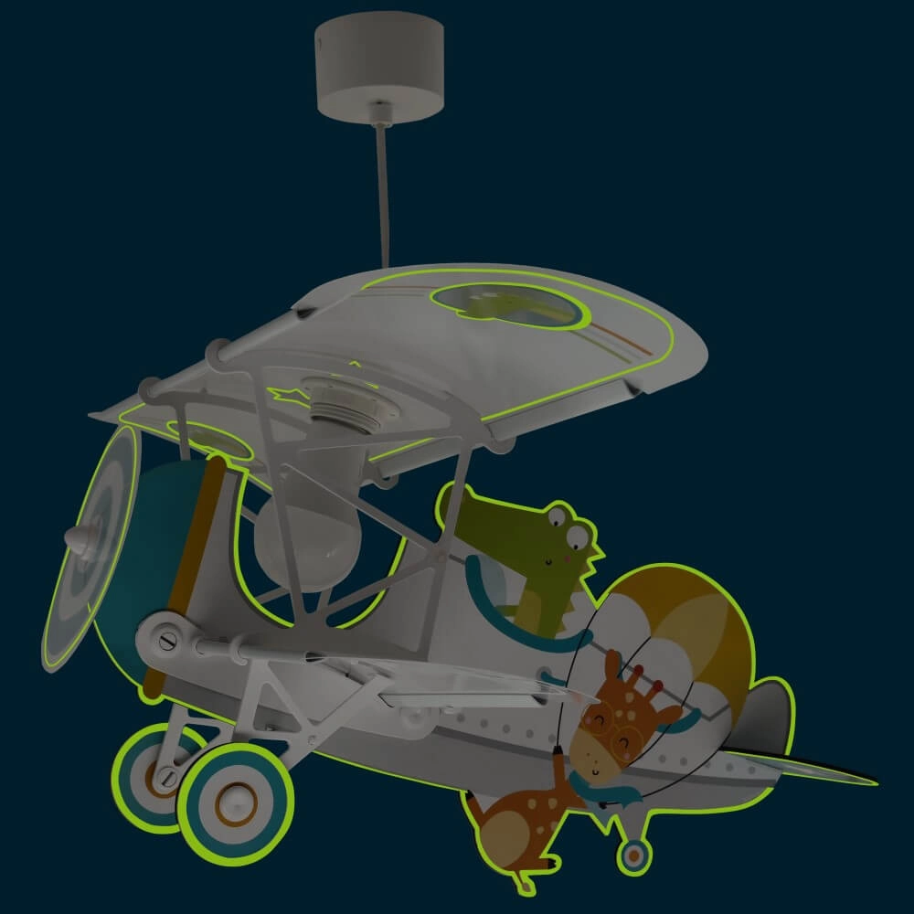 Kinder hanglamp Plane met krokodil Dalber 8420406545424