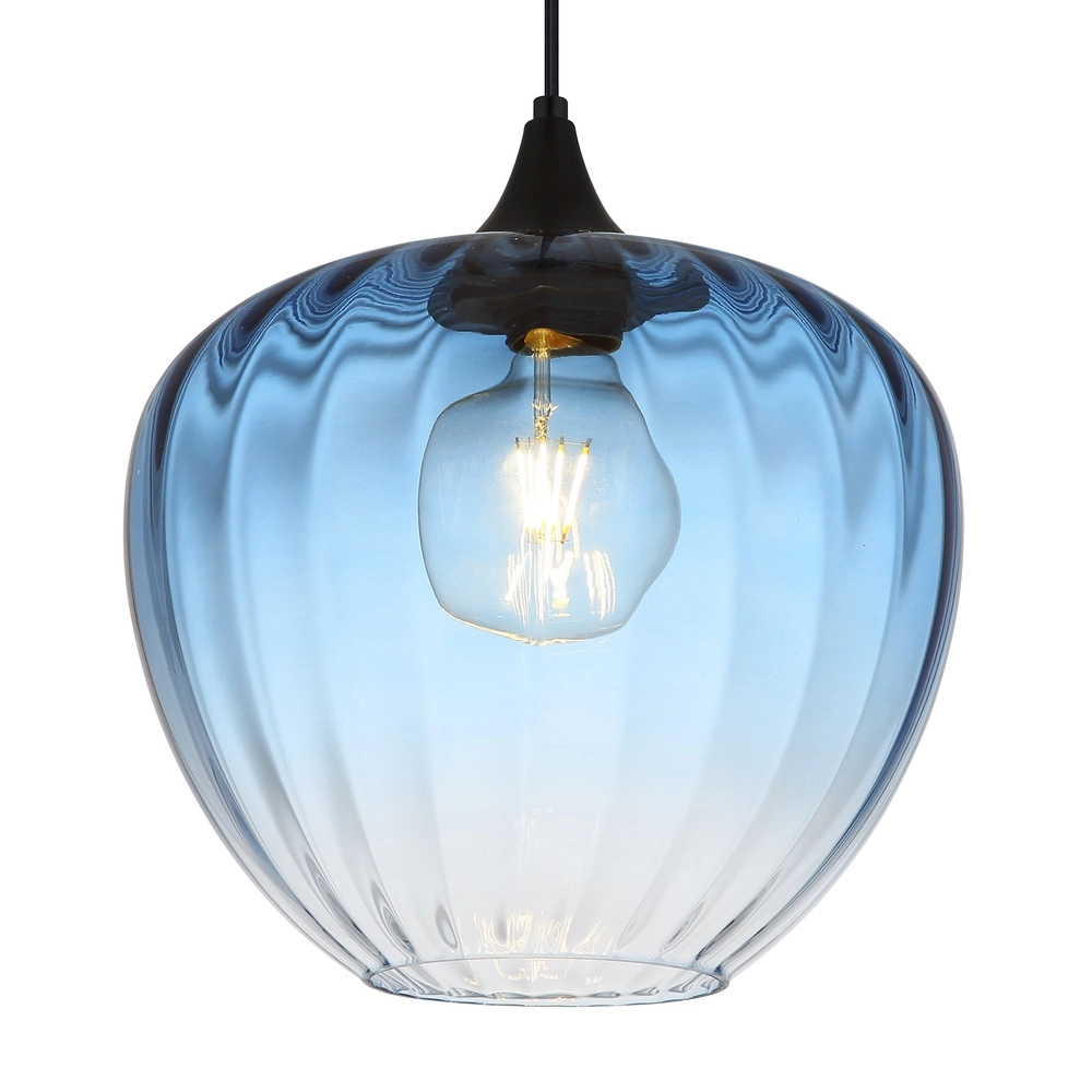 Hanglamp Sander blauw glas Globo 9007371512126