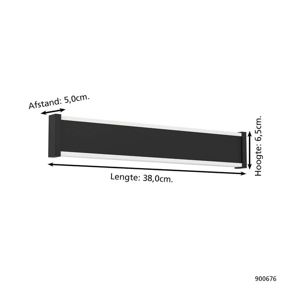 Design wandlamp Neviano 38cm zwart Eglo 9008606261932