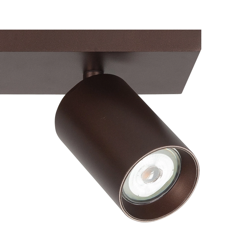 Opbouwspot Mila 2-lichts recht choco Highlight 8718379050442