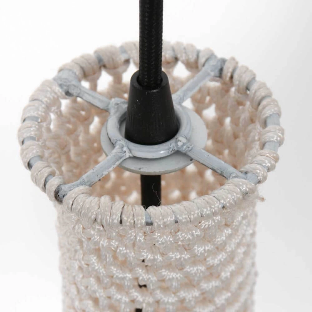Ø 60cm hanglamp Marrakesch van wit touw Steinhauer 8712746161502