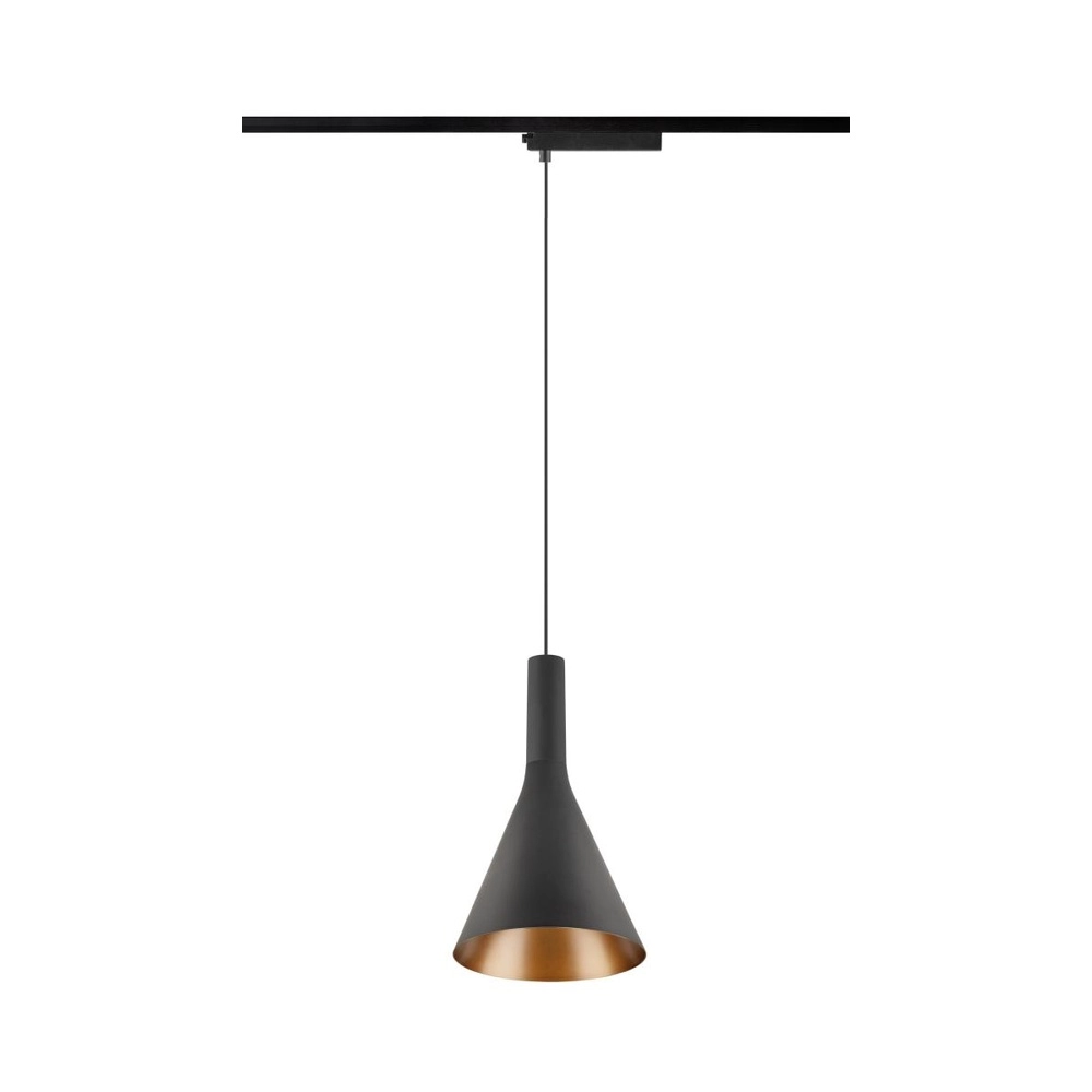 Hanglamp voor rail Lalu 1-fase zwart Ø 15,2cm