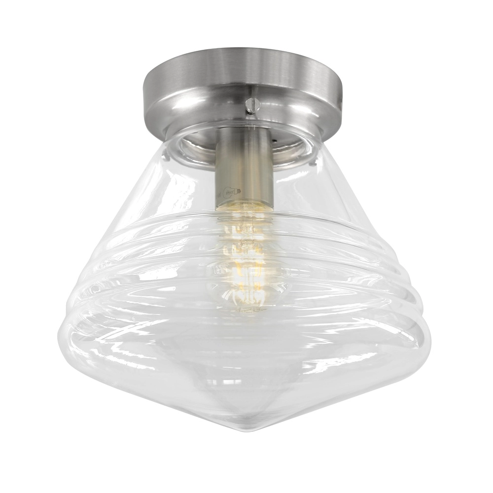 Plafondlamp Dublin helder glas Ø 25cm