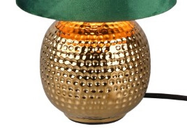 Schemerlampje Sophia keramiek goud met groen Trio 4017807481198