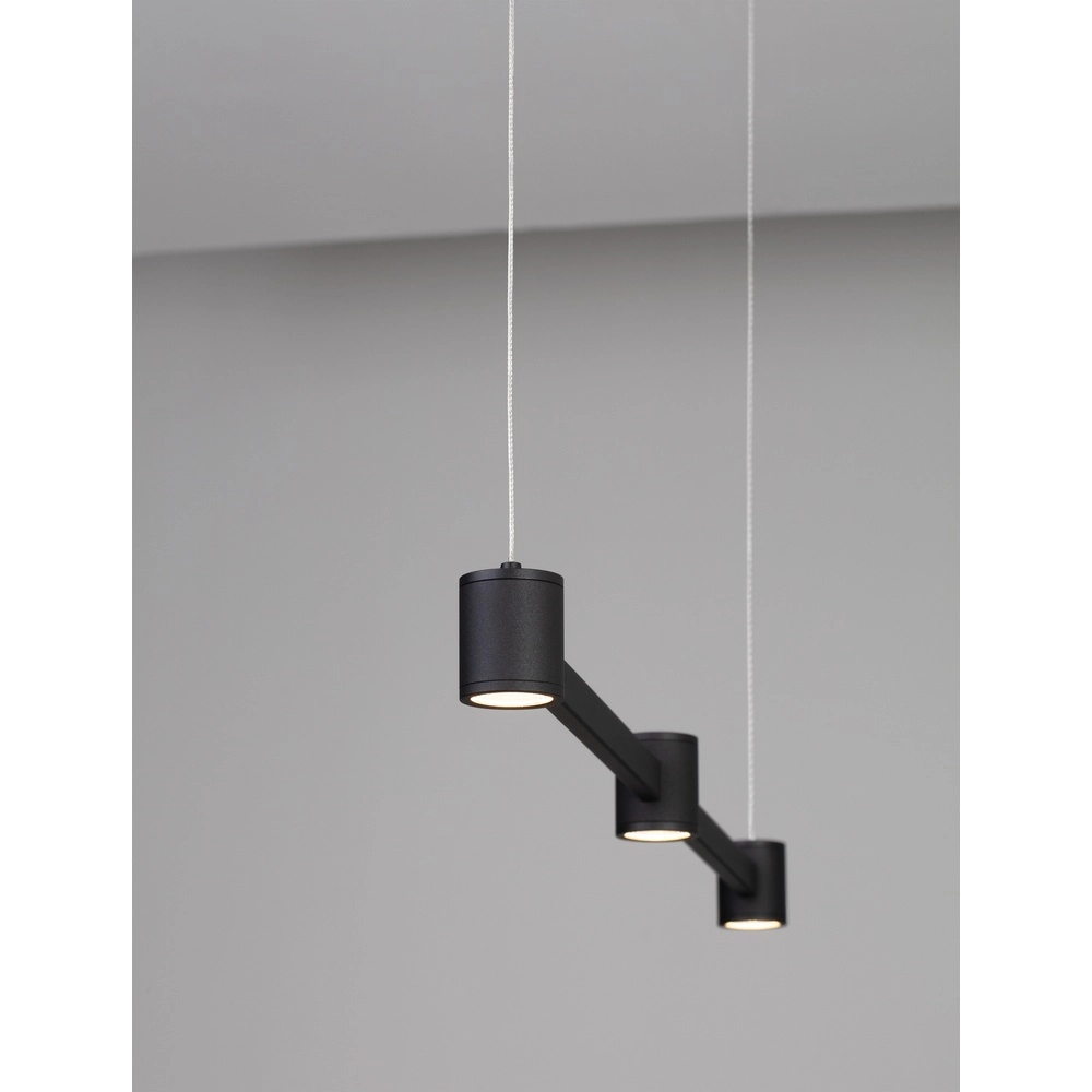 Design hanglamp Puize 3-lichts zwart Lyora 5212017448576