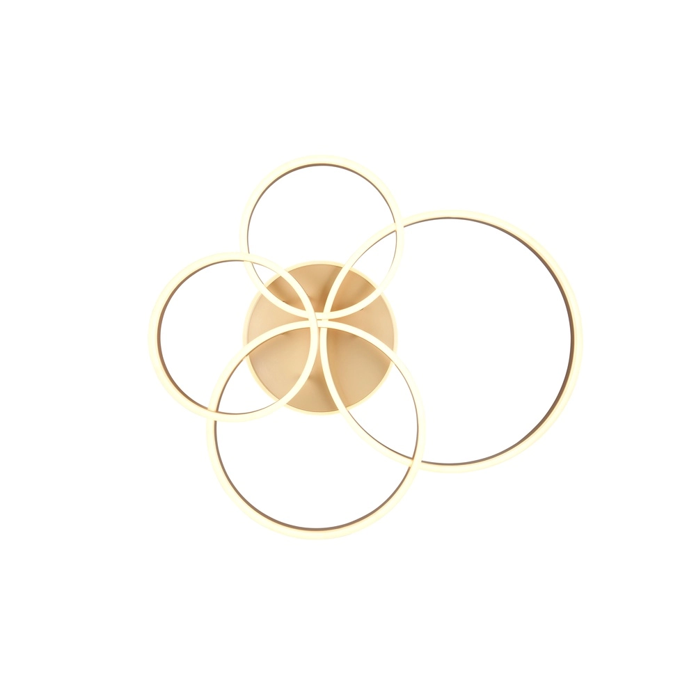 Plafondlamp Drake goud modern Trio 4017807657814