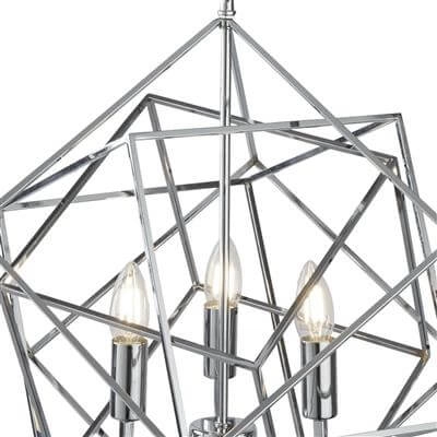 Chrome hanglamp Cube Ø 48cm Searchlight 5053423101798