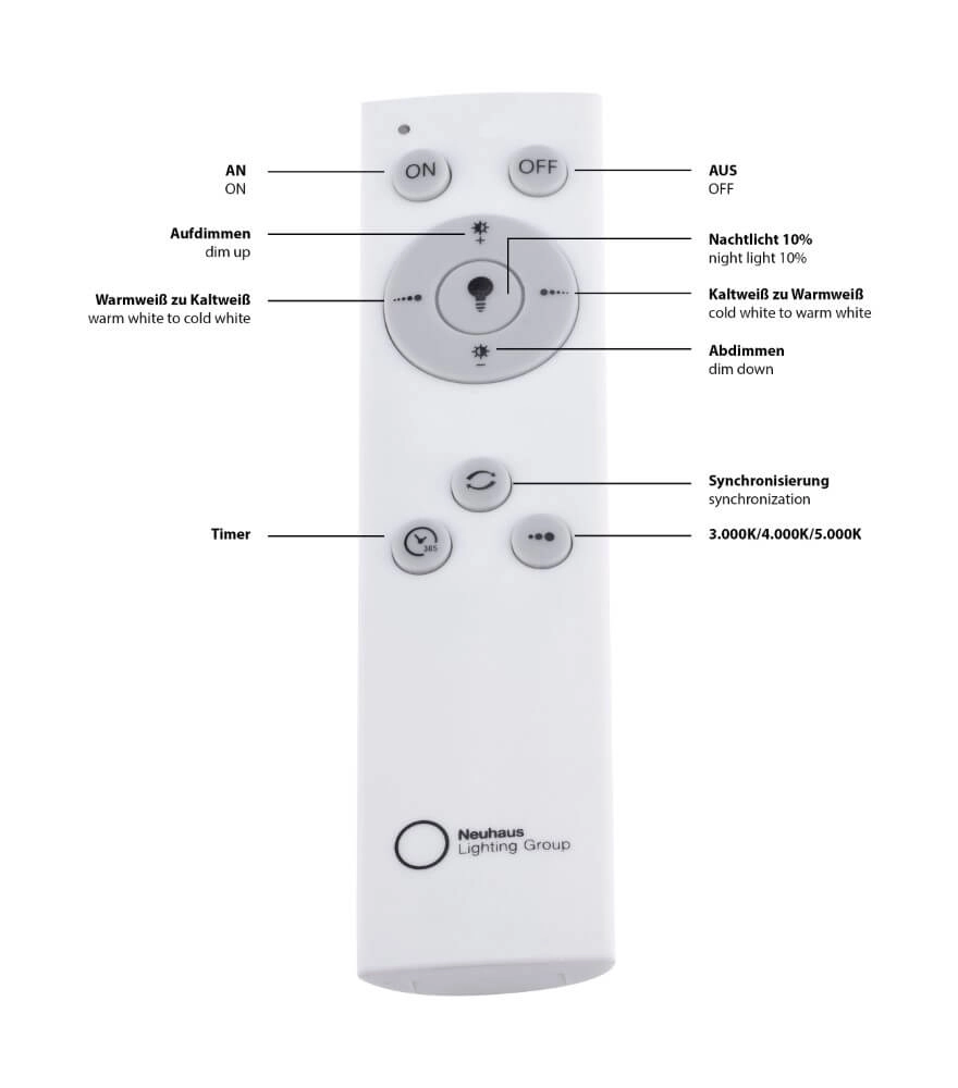 Plafondlamp Jonas 59cm - 3000-5000K stereffect wit Just Light 4043689947095
