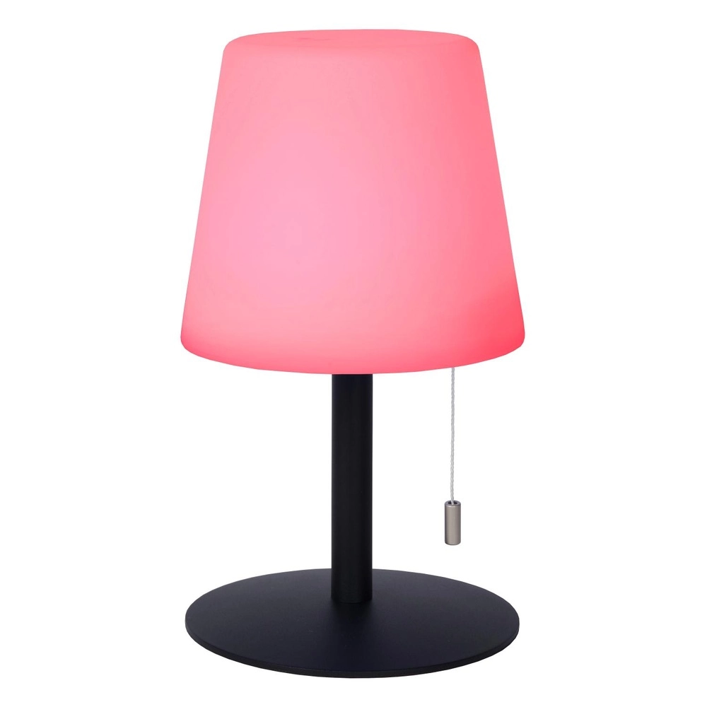 Oplaadbare tafellamp Rio zwart met wit Lucide 5411212134264
