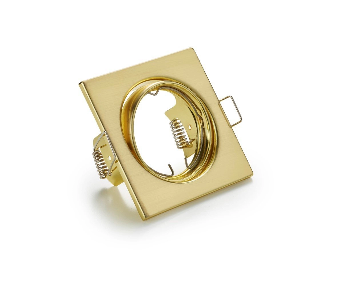 Vierkante inbouwspot Jura 8cm goud Trio 4017807376241