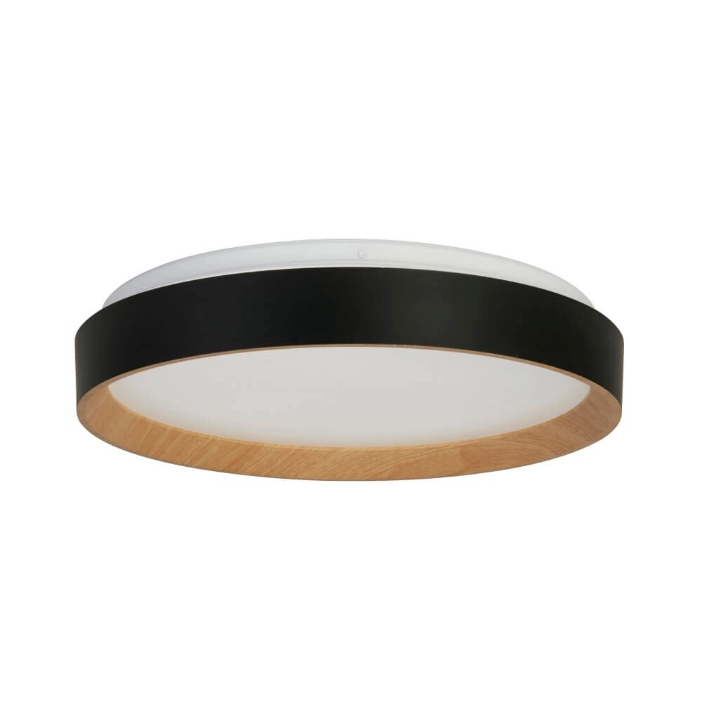 Zwarte plafondlamp Sorrento wit venster Searchlight 5053423274157