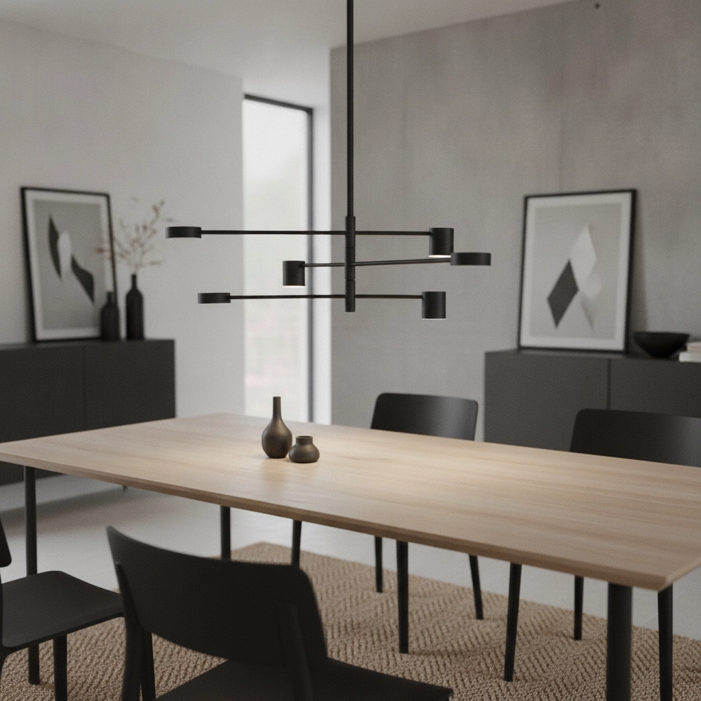 Zwarte hanglamp Nordik S design