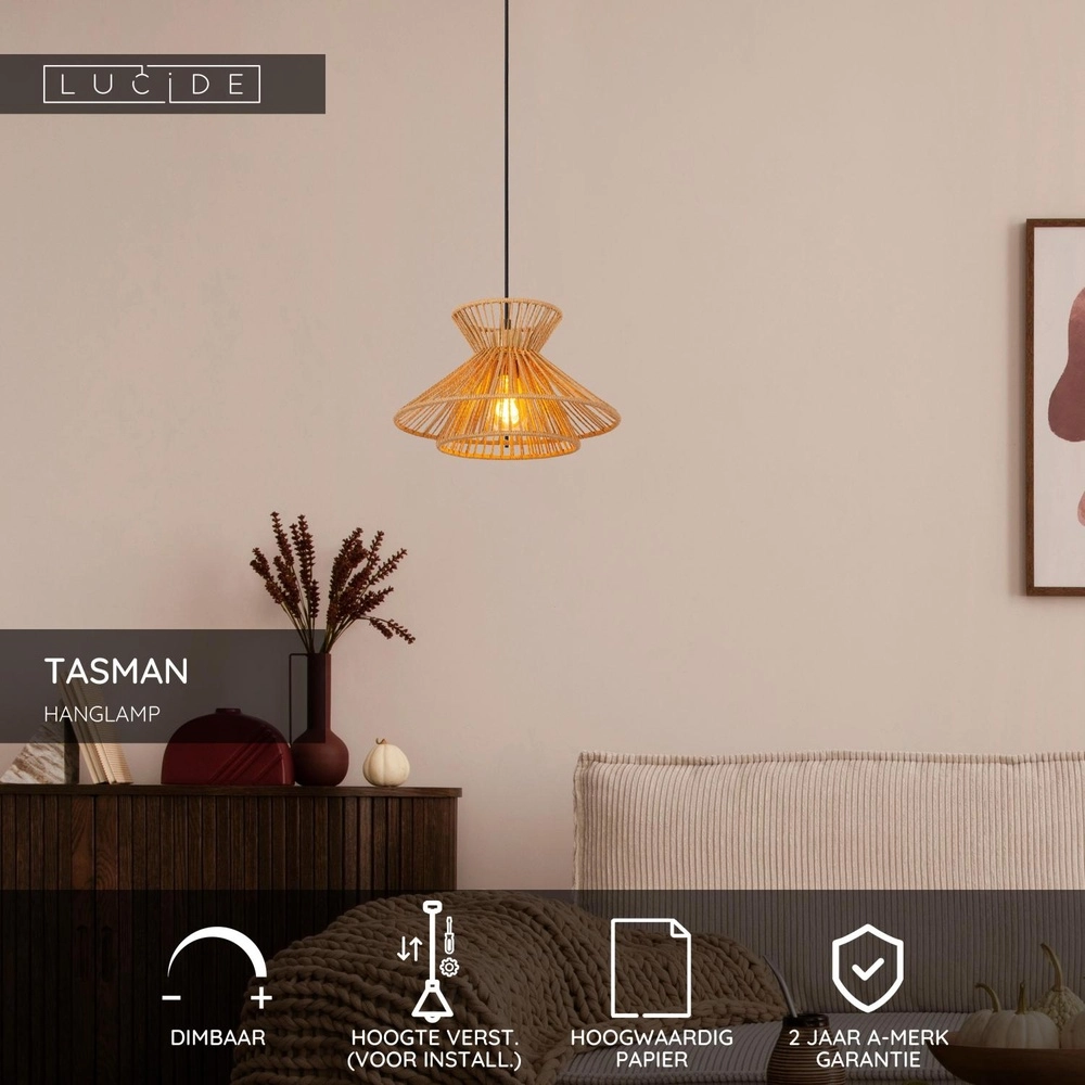 Hanglamp Tasman rotan Lucide 5411212106001