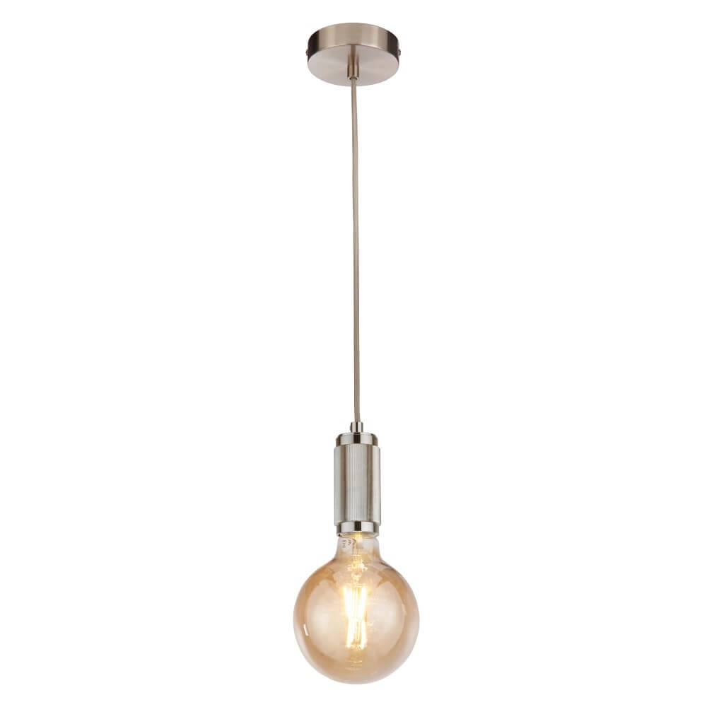 1-lichts hanglamp Suspension zilver Searchlight 5053423243719