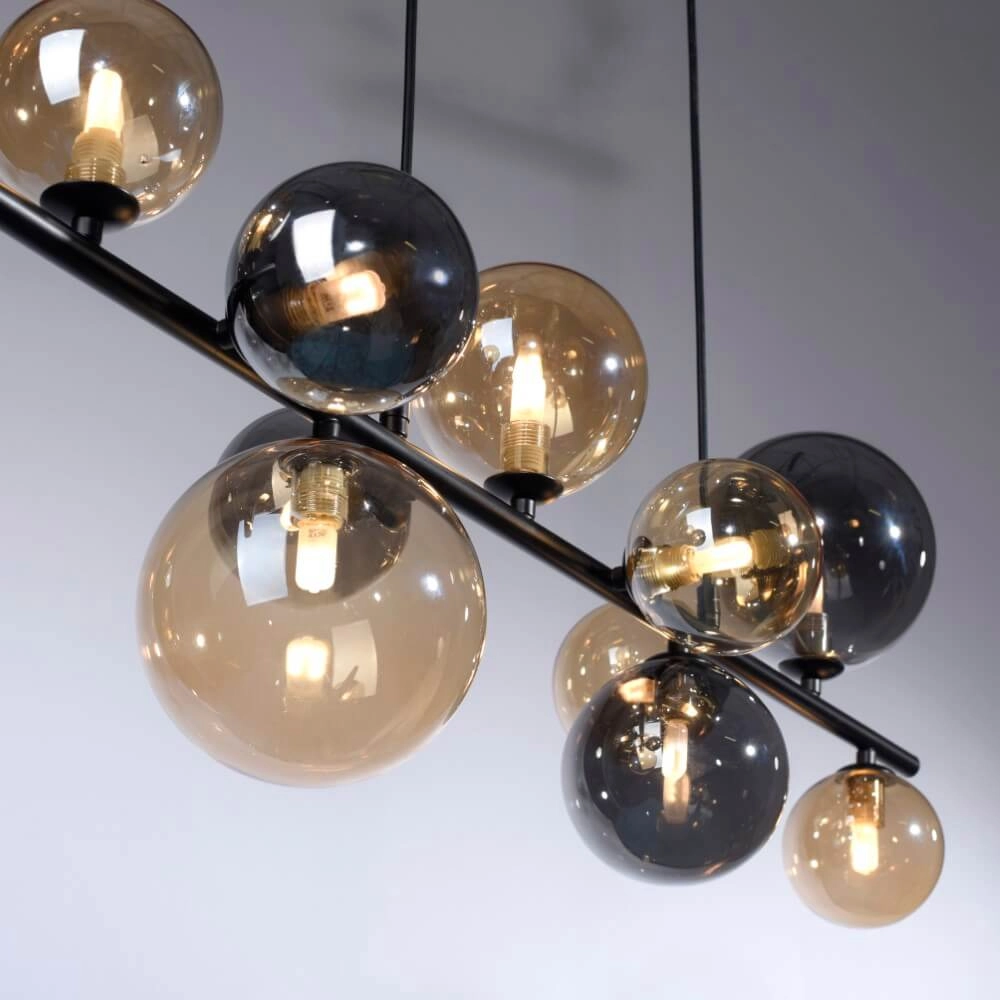 Zwarte hanglamp Popsicle design 10-lichts Paul Neuhaus 4012248375495