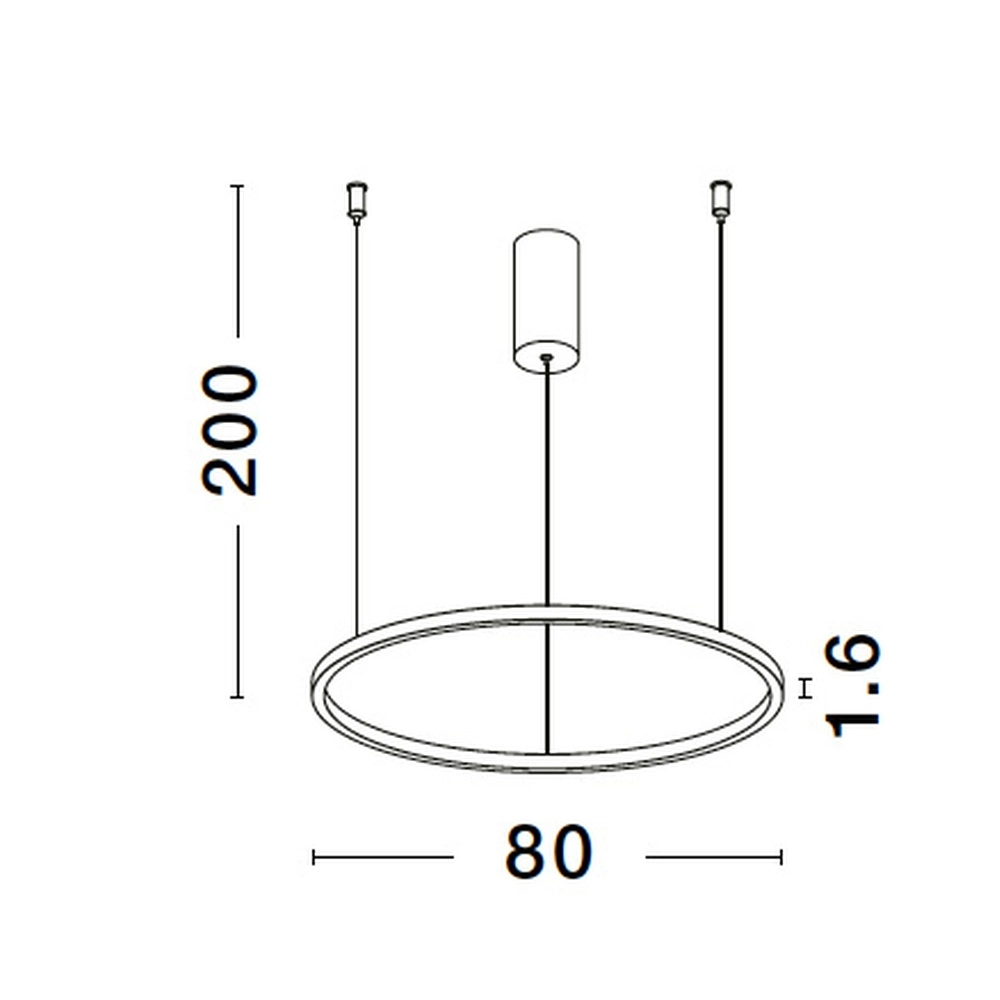 Ronde hanglamp Tarquin goud Ø 80cm Lyora 5212017438317