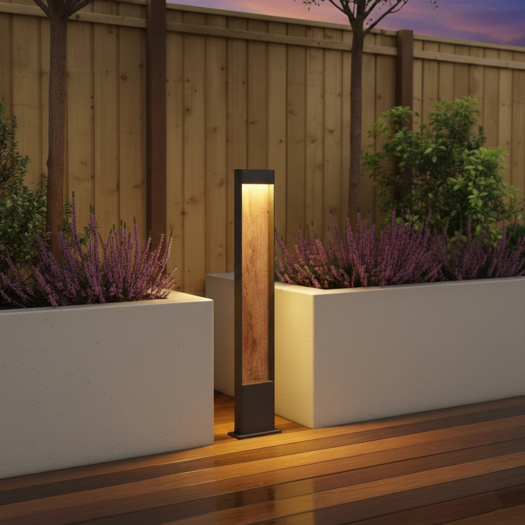 Design lamp met hout Flatt 100cm SLV 4024163231534