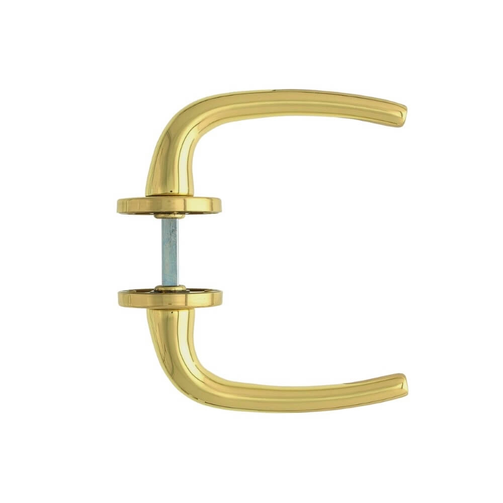 Deurklink Cosmos messing gelakt Intersteel 8714186090992