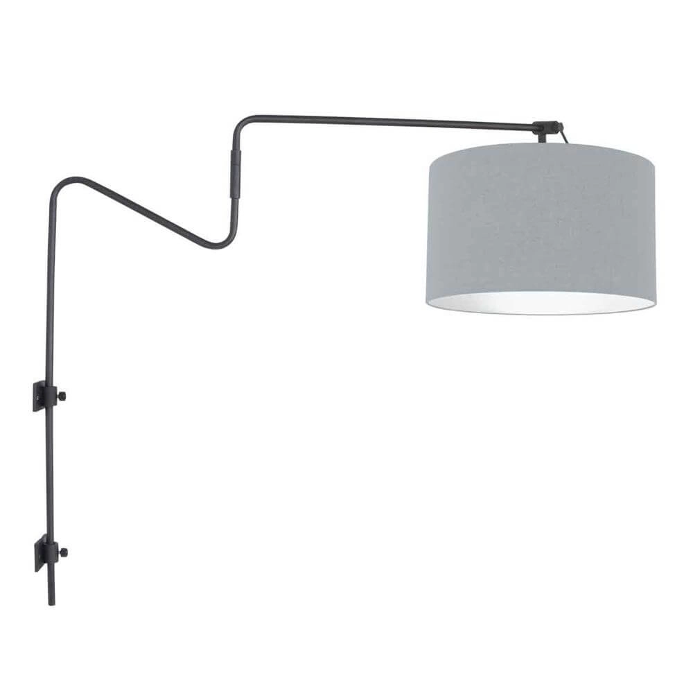 Wandlamp Lindstrom zwart met kap lichtblauw