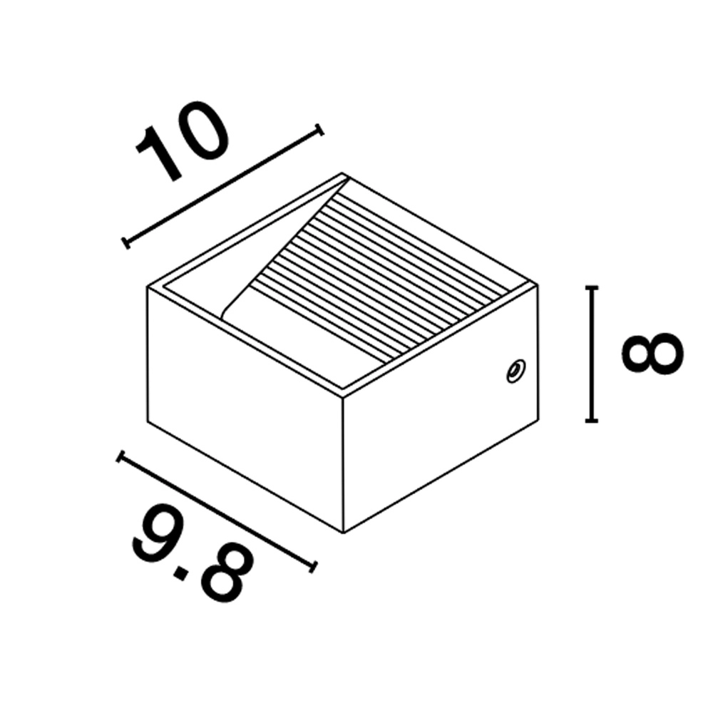 Wandspot Epic vierkant wit Lyora 5212017444332