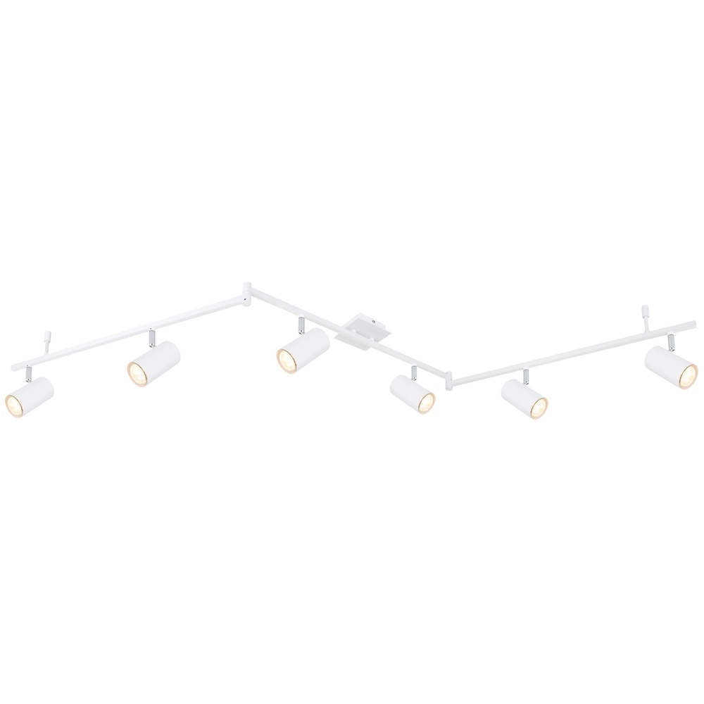 Plafondlamp Robby 6-lichts wit
