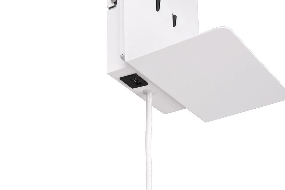 Wand lamp Element met schapje mat wit Trio 4017807399875