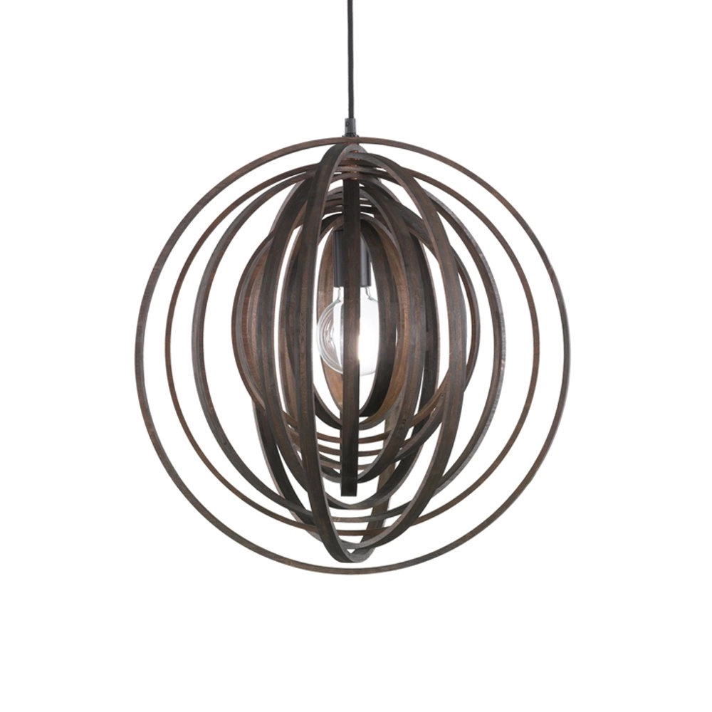 Hanglamp Boolan donker houtbruin