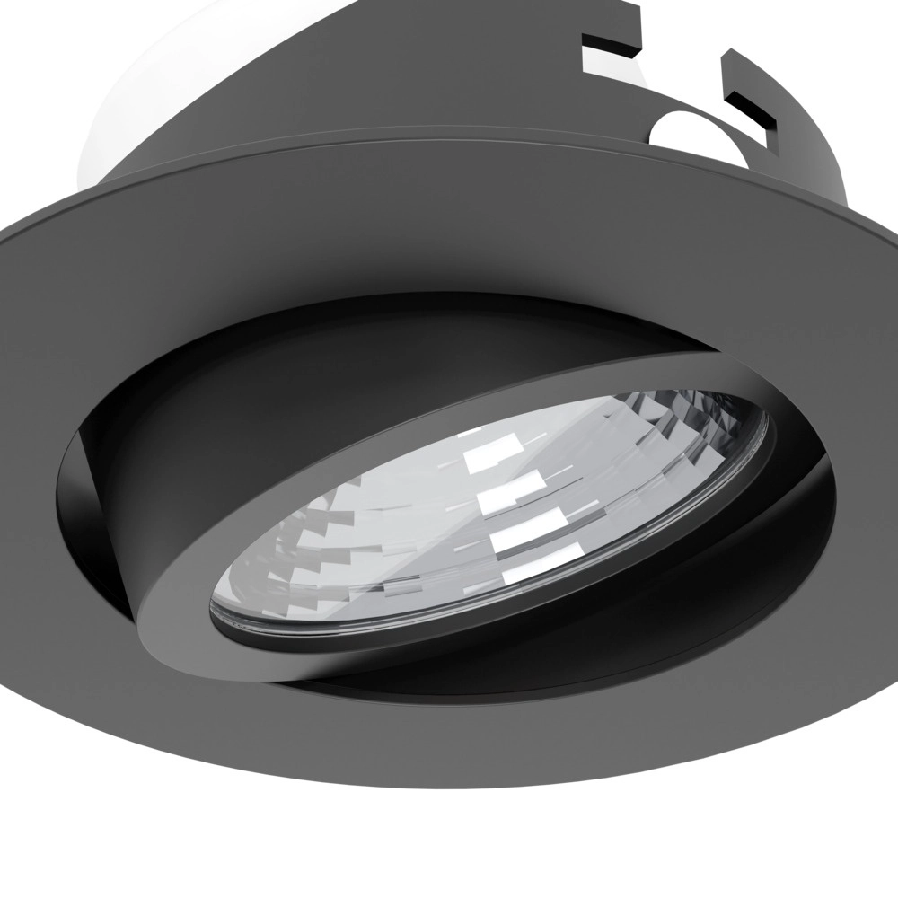 Set van 3 inbouwspots Saliceto zwart Ø 8,8cm - 6,4W Eglo 9008606358915